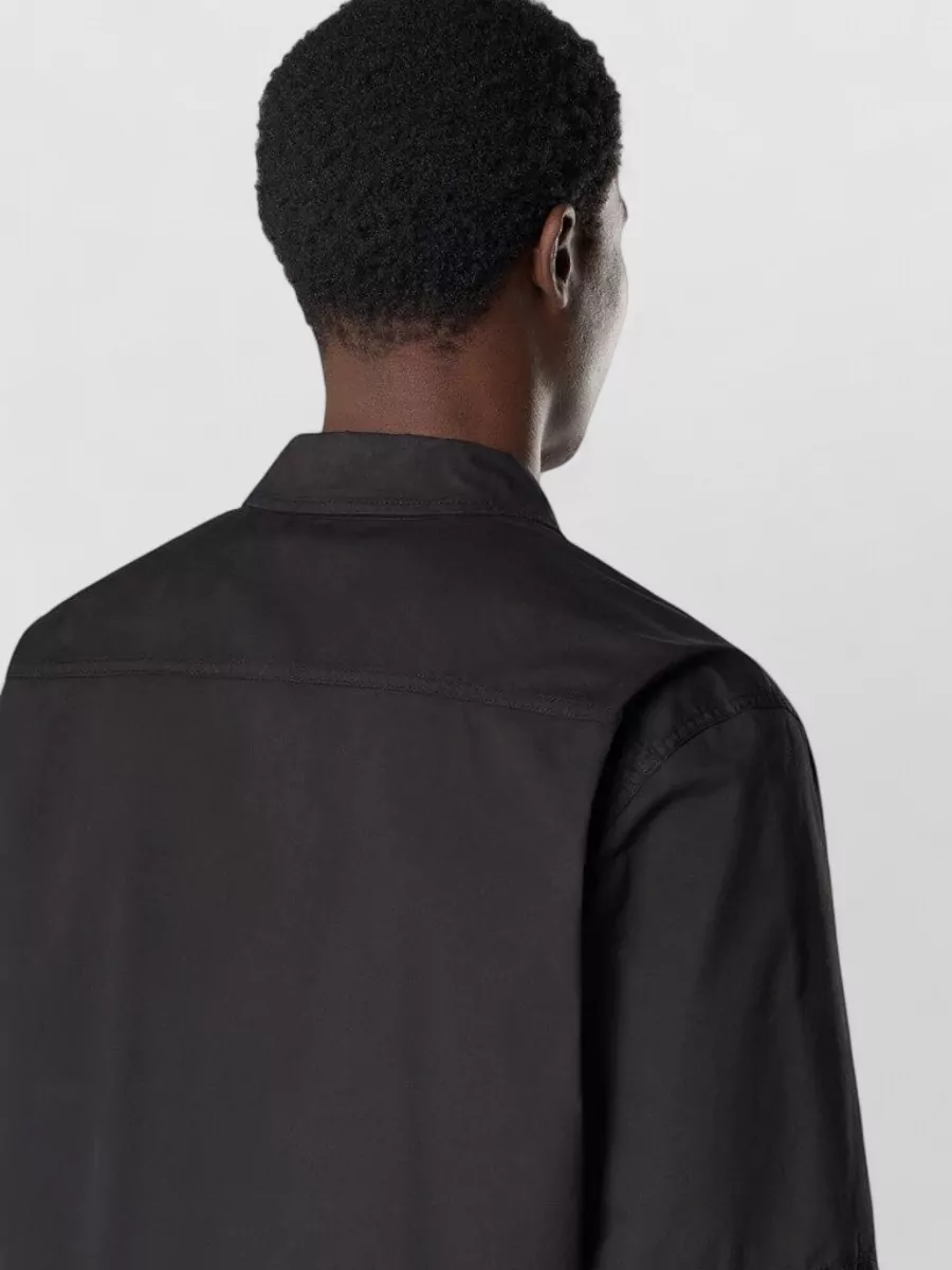 Stone Island Cotton Twill Short-Sleeve Shirt