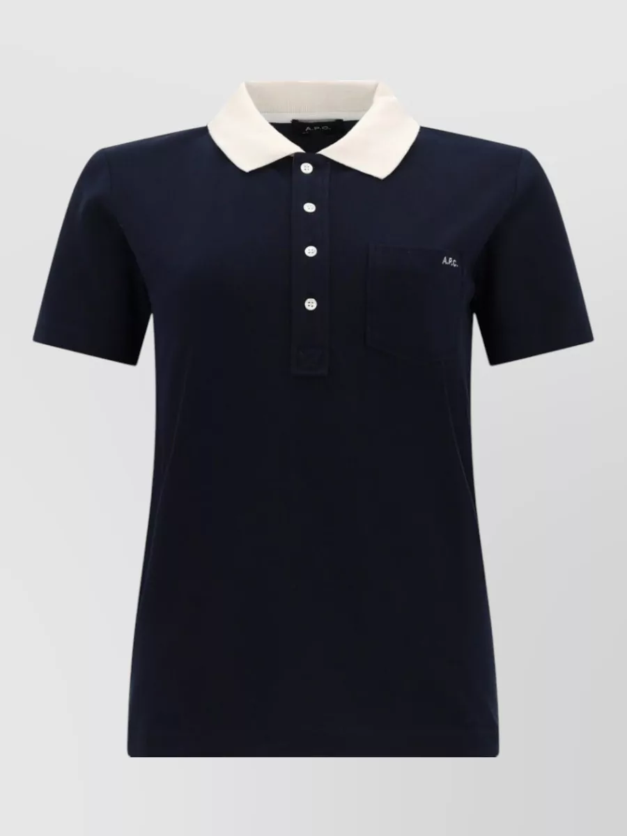 A.P.C. Logo cotton polo shirt