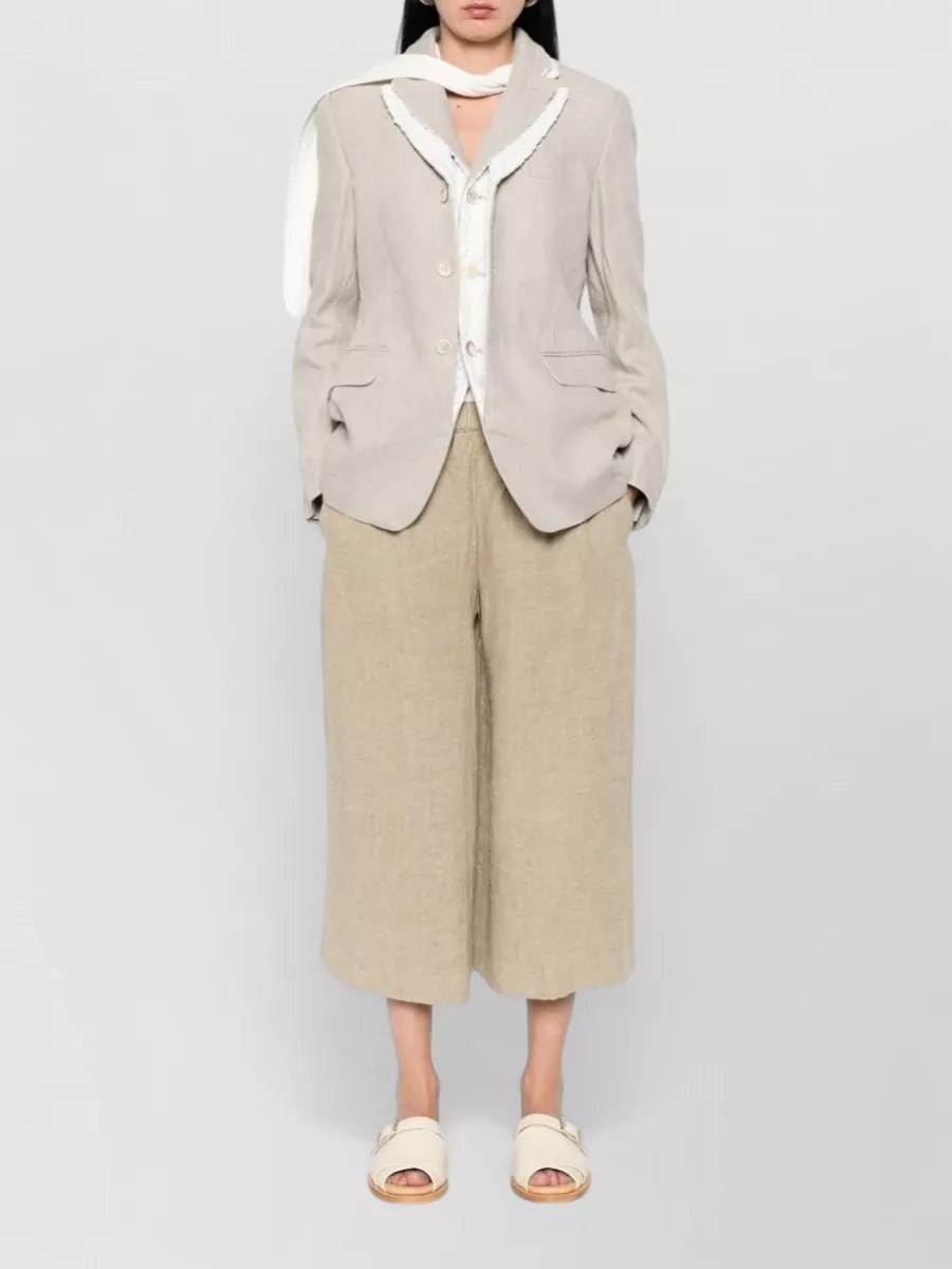 Comme Des Garçons Single-Breasted Linen Blazer