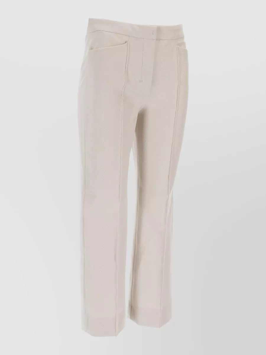 S Max Mara Long Trousers High Waist Pleats Pockets