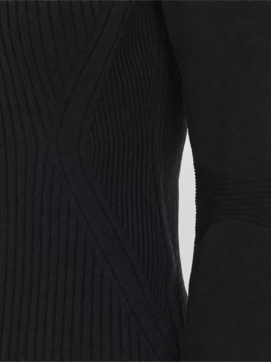 Moncler Grenoble Virgin Wool Fine-Ribbed Slim-Fit Long-Sleeve Sweater