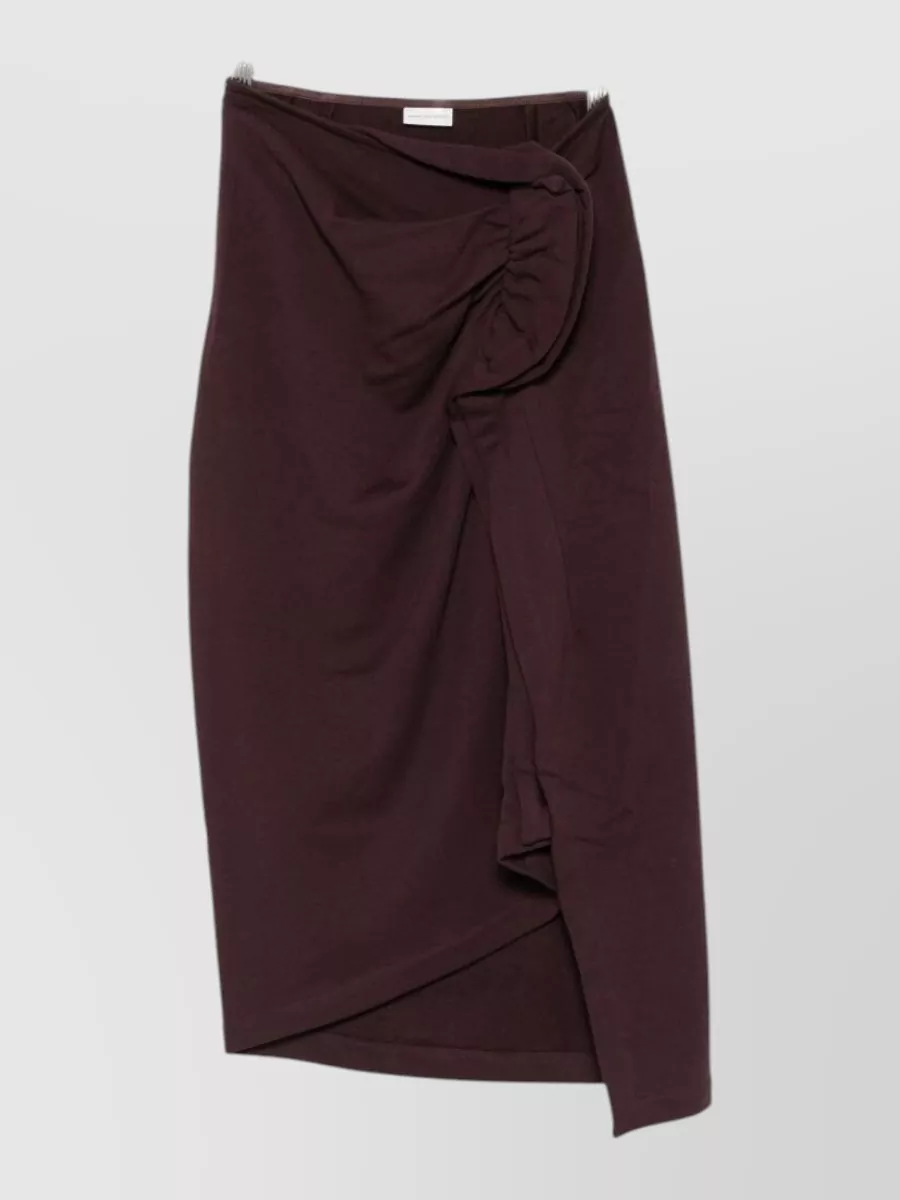 Dries Van Noten high-rise cotton midi skirt