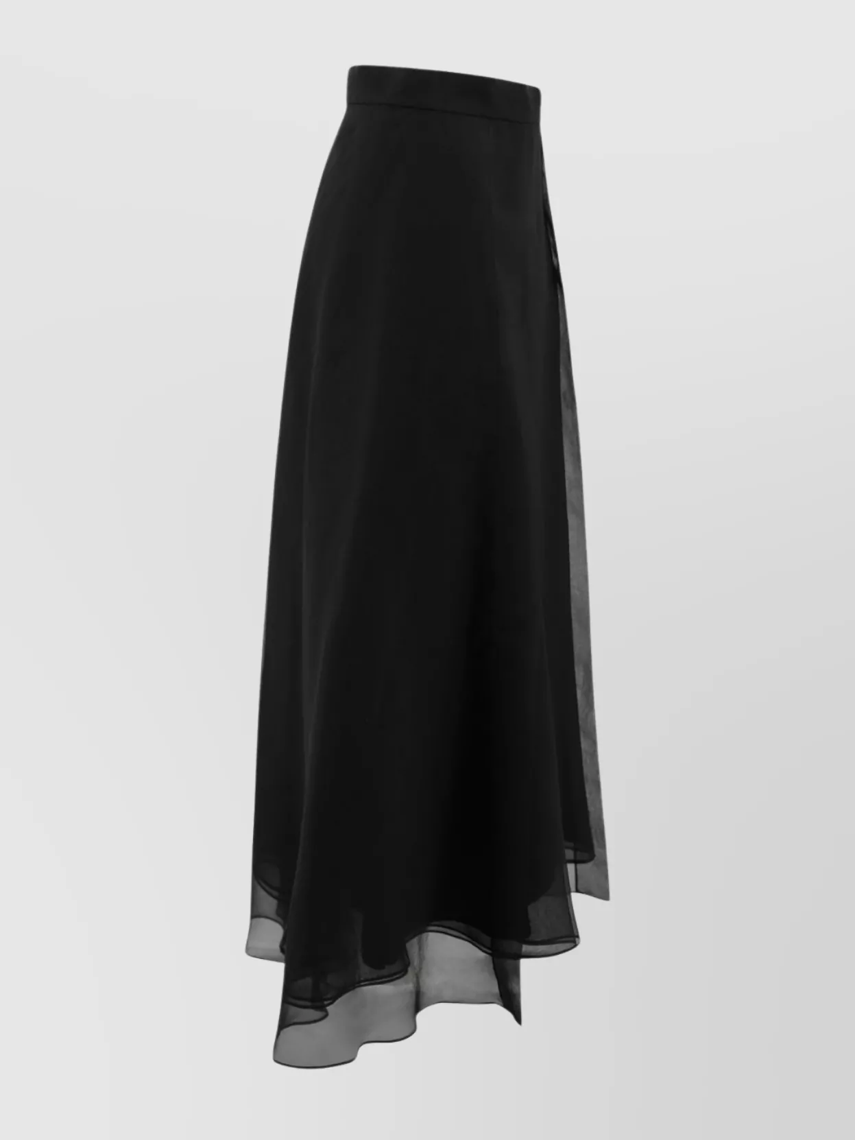 Brunello Cucinelli Long Silk Skirt Layered Design