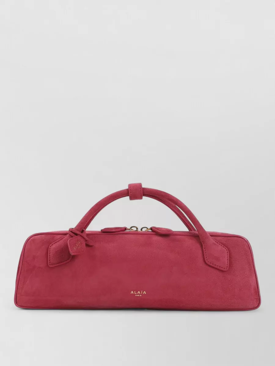 Alaïa Teckel Suede Clutch Shoulder Bag