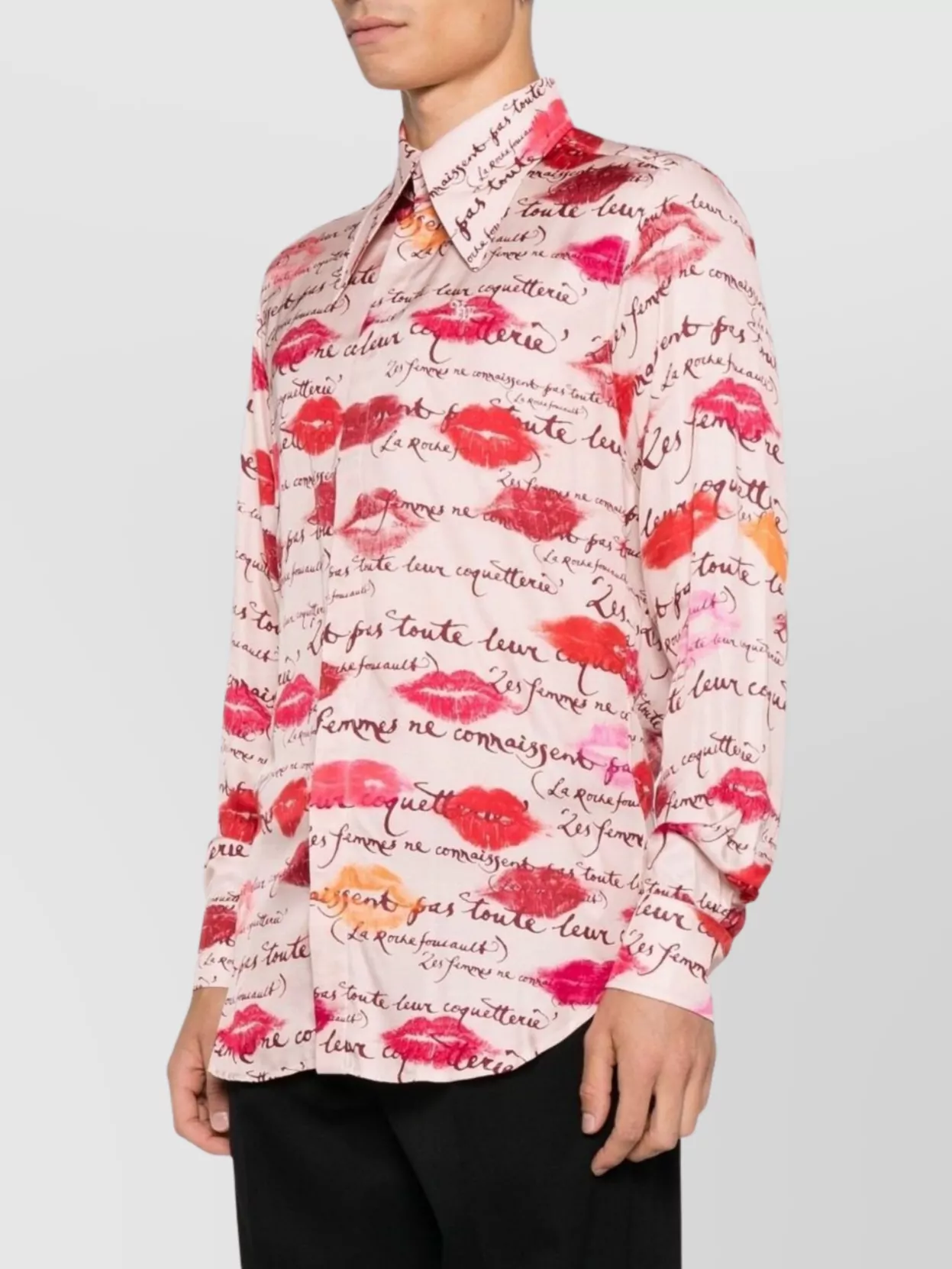 Vivienne Westwood Long Sleeve Shirt With Lips And Script Print