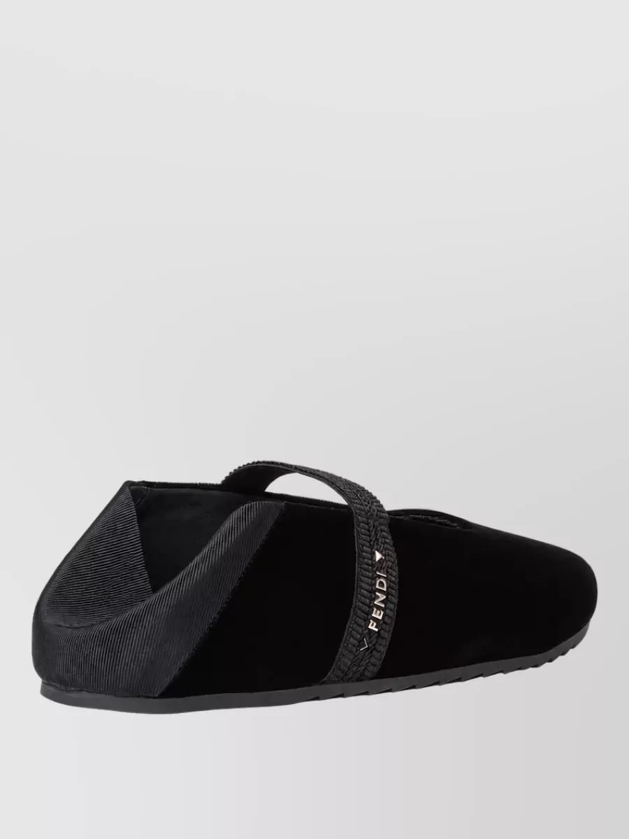 Fendi Square Toe Slippers