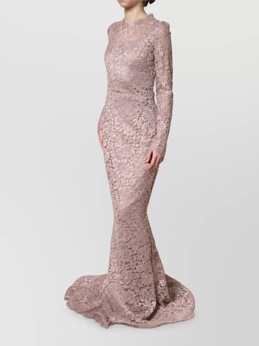 Dolce&Gabbana Lace Long Sleeve Evening Gown