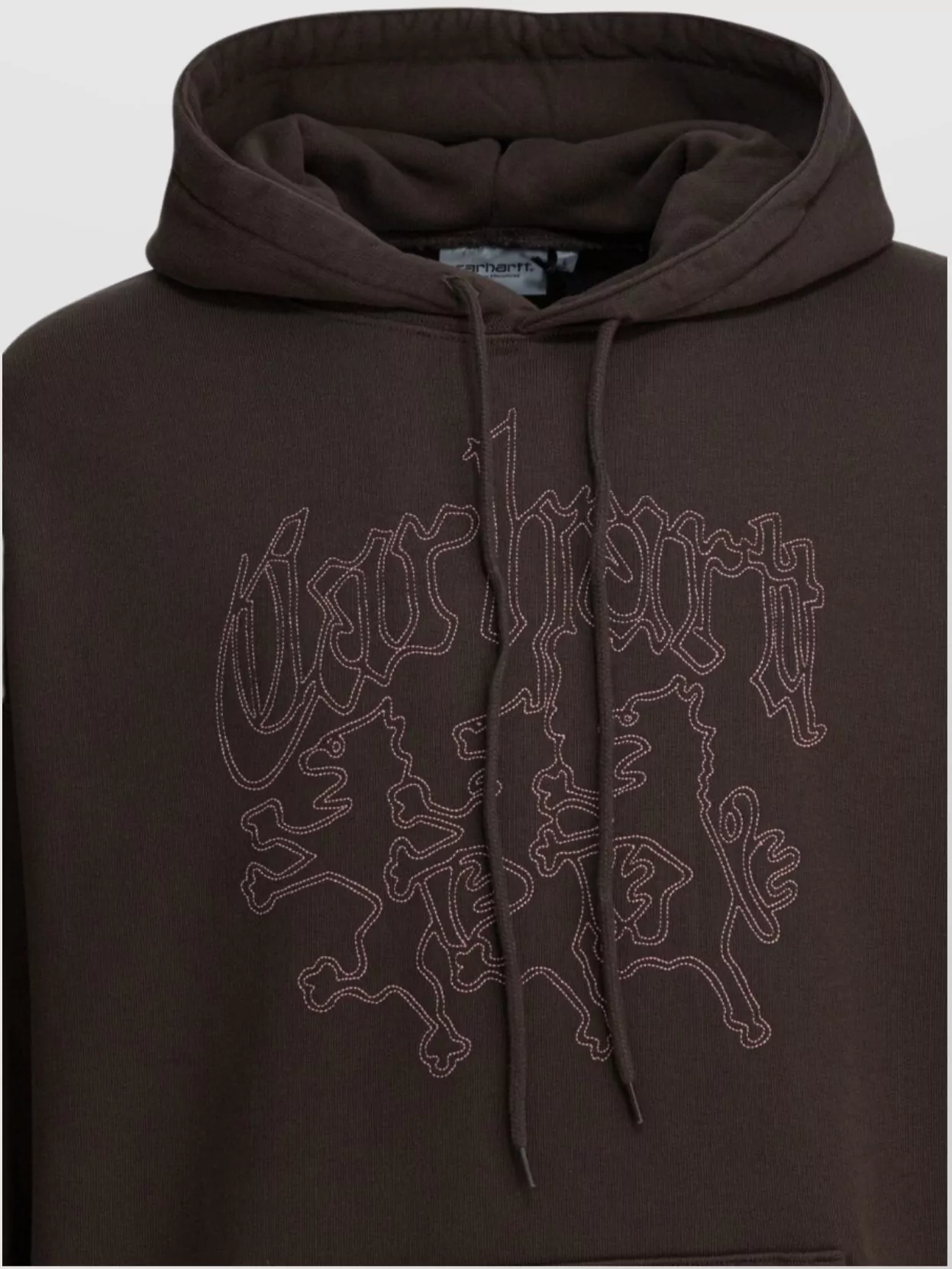 Carhartt Hooded Sweatshirt With Graphic Print And Pocket In Brown