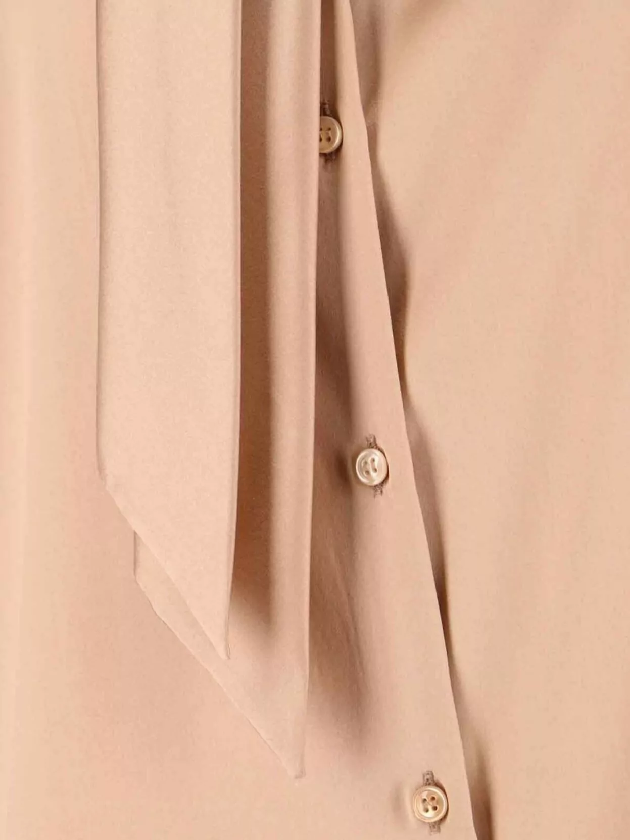 Ermanno Scervino Satin Long Sleeve Top With Bow Detail