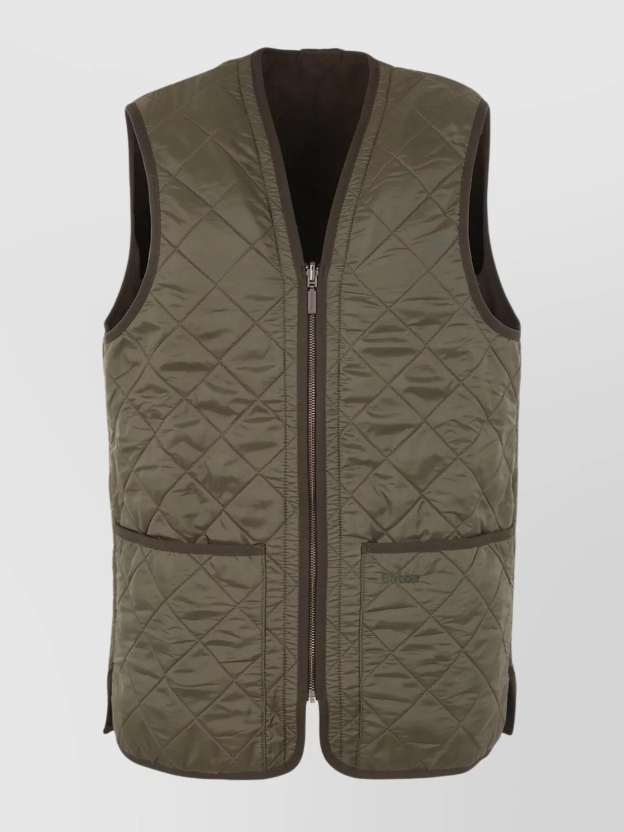 Barbour Quilted Sleeveless V Neck Front Pockets