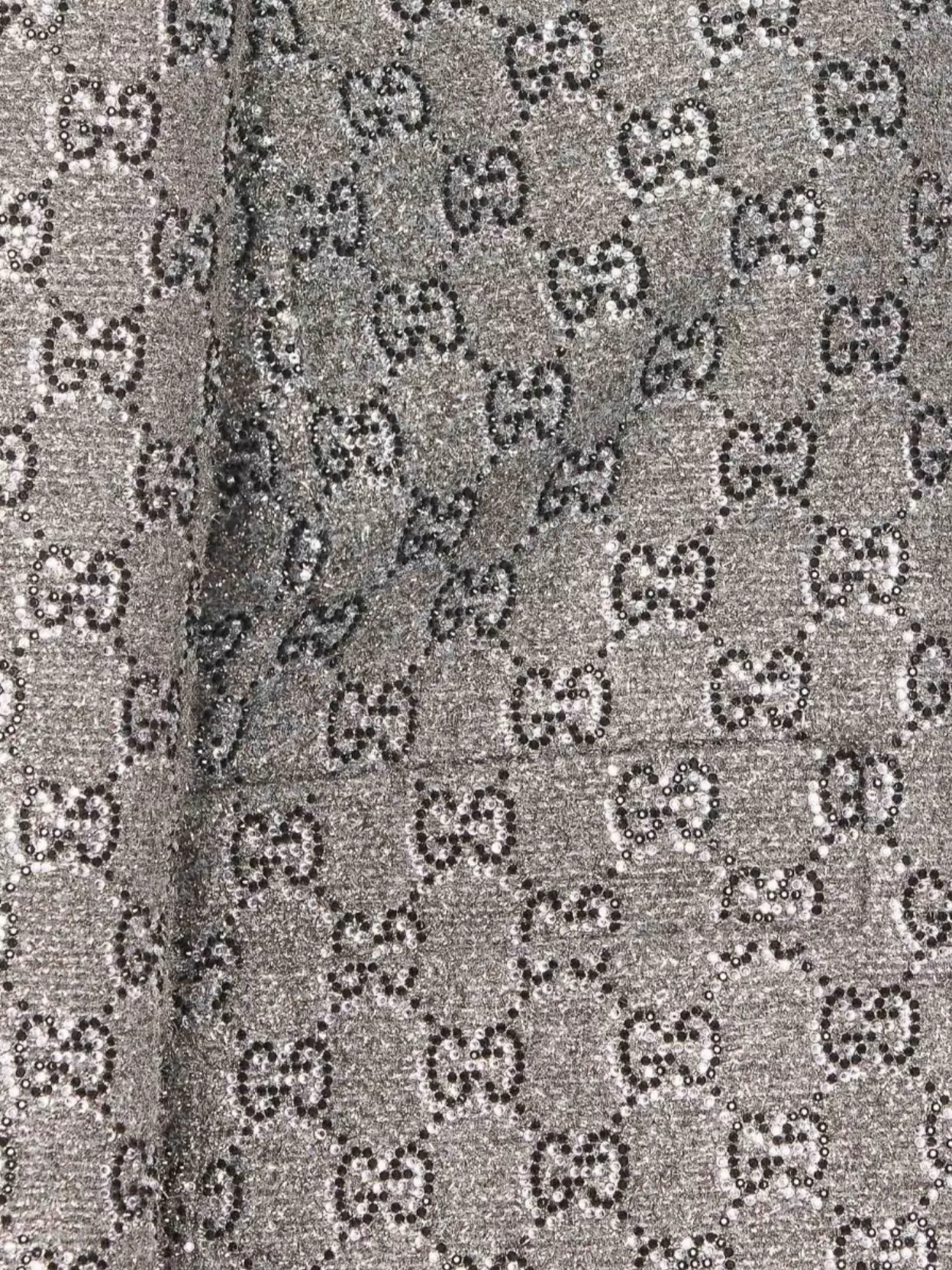 Gucci Tweed Jacket With Metallic Finish And All-over Strass