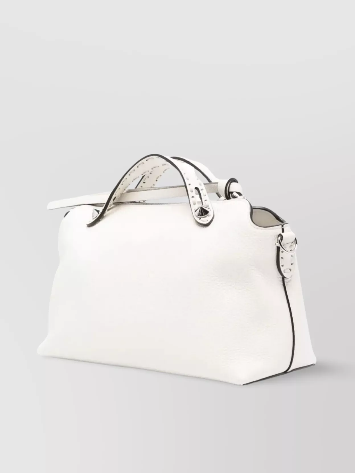 Shop Fendi Medium Way Selleria Shoulder Bag In White