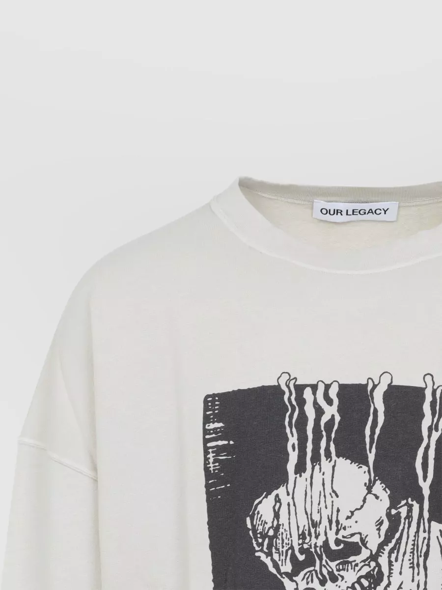 Our Legacy Cotton Linen Oversized Graphic Sweatshirt