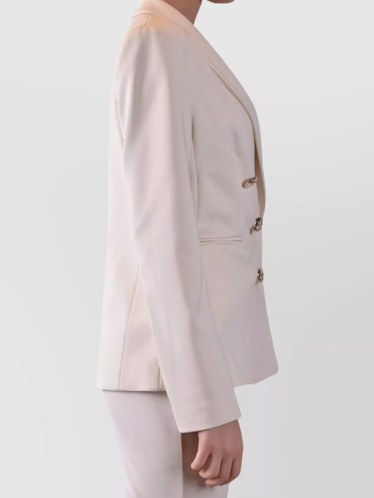 Pinko Tailored Jackets Gold Buttons In Neutral
