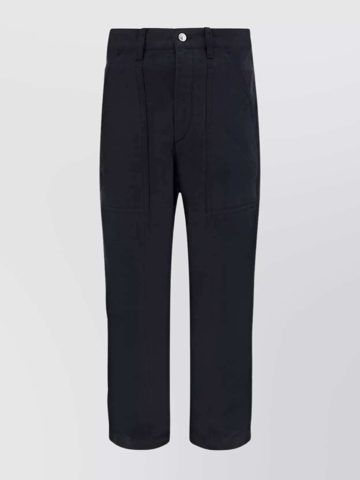 Shop Isabel Marant High-waisted Cotton Trousers Cargo Pockets
