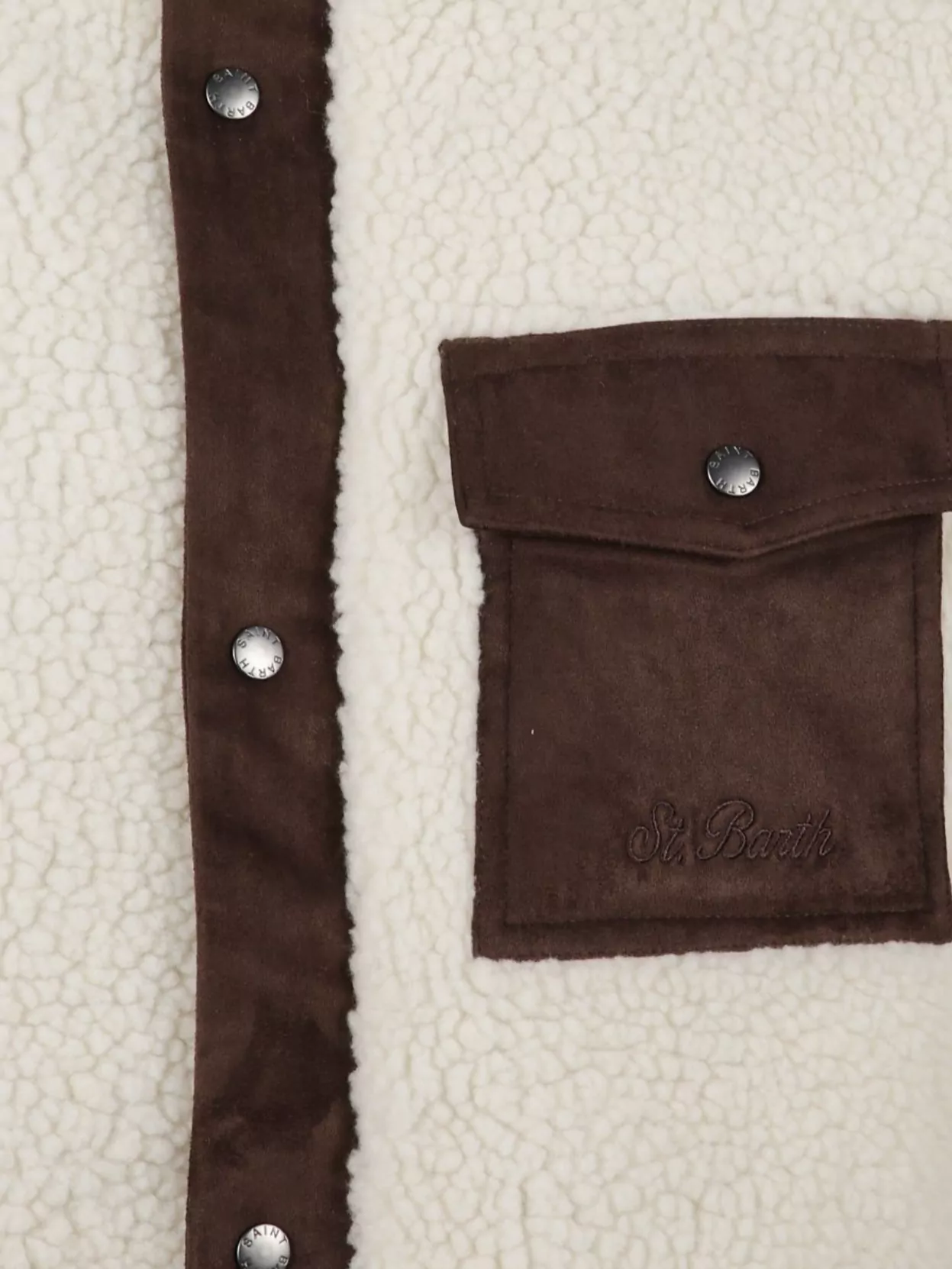 Mc2 Saint Barth High Collar Jacket Contrast Trim