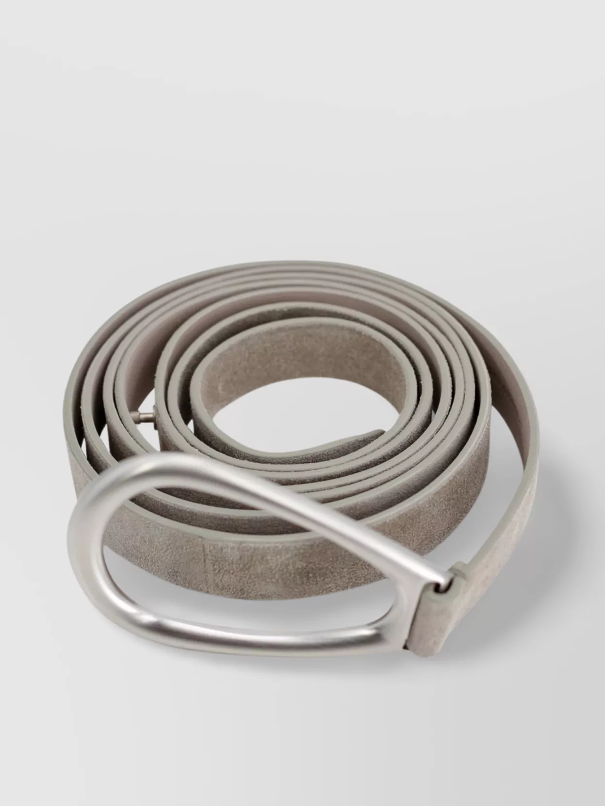 Brunello Cucinelli Adjustable Wrap Suede Belt In Gray