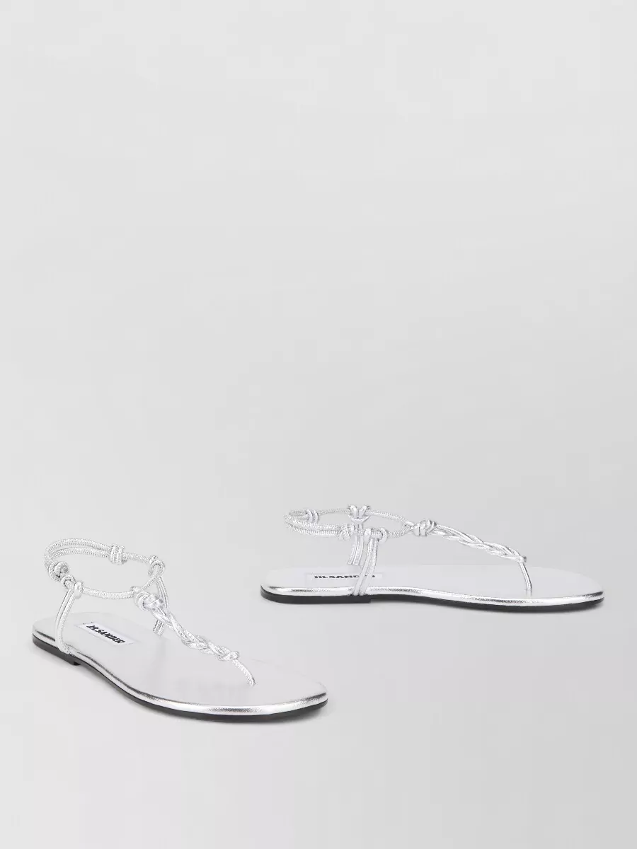 Jil Sander Leather Flat Sandals