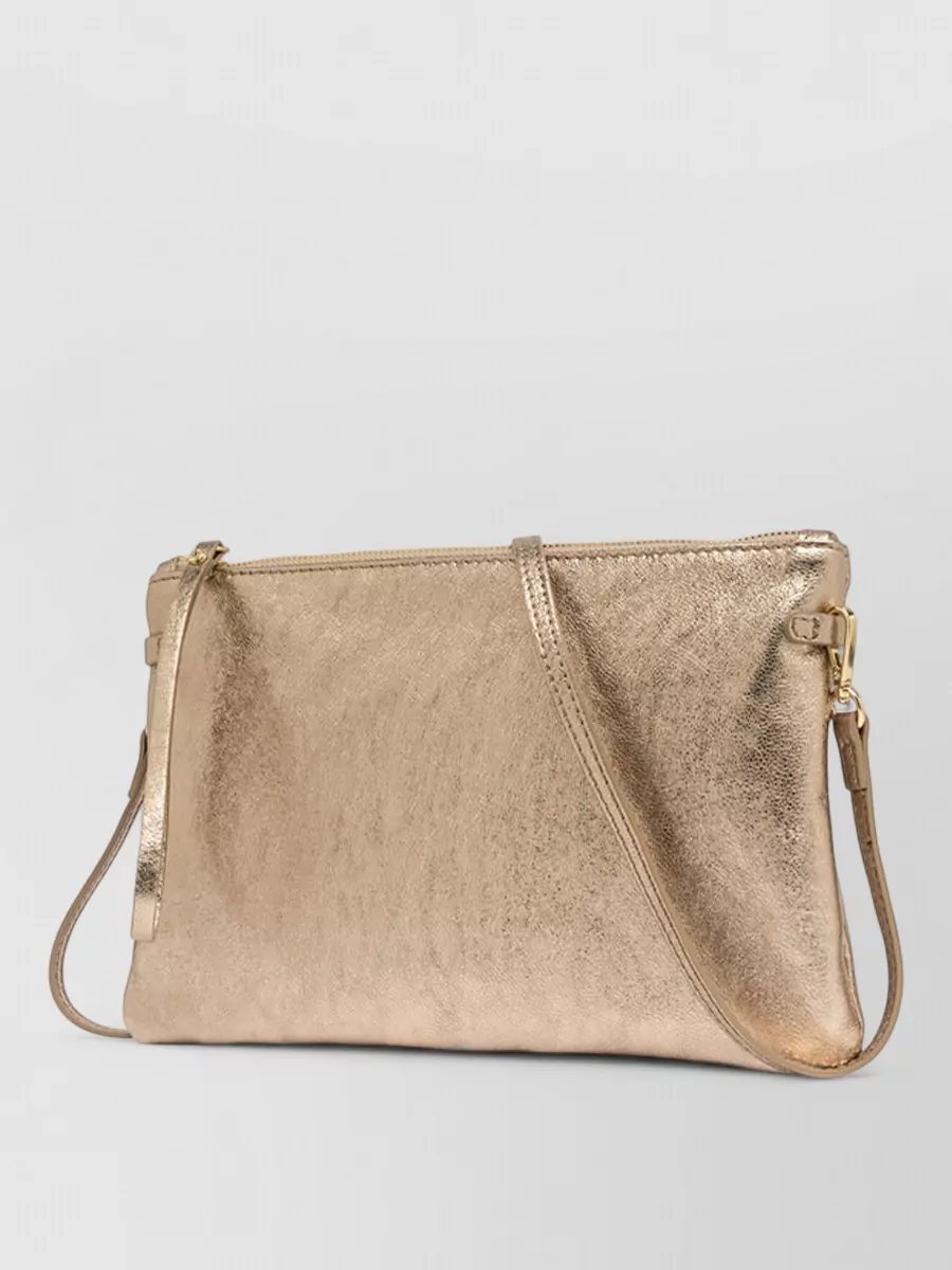 Gianni Chiarini Hermy Crossbody Bag Metallic Texture Strap