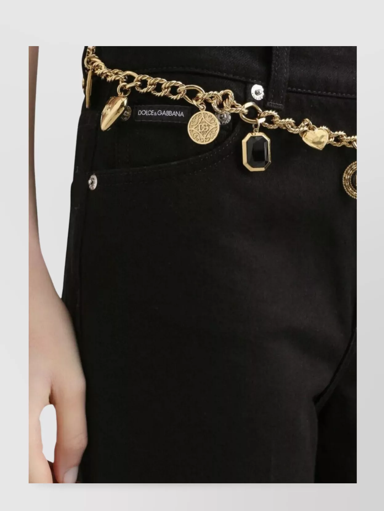 Dolce & Gabbana Five-pocket Flared Straight Jeans In Black