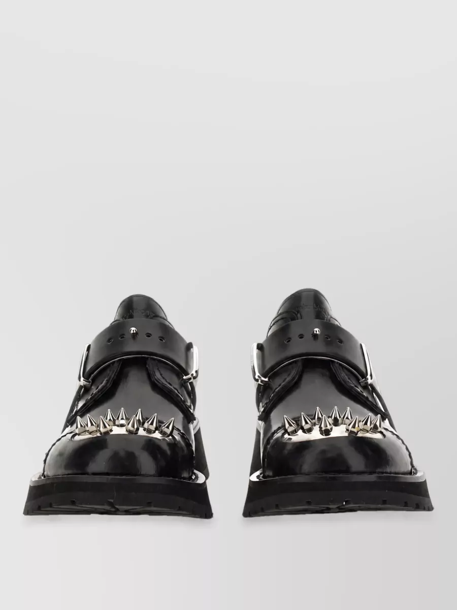 Alexander McQueen studded leather monk shoes