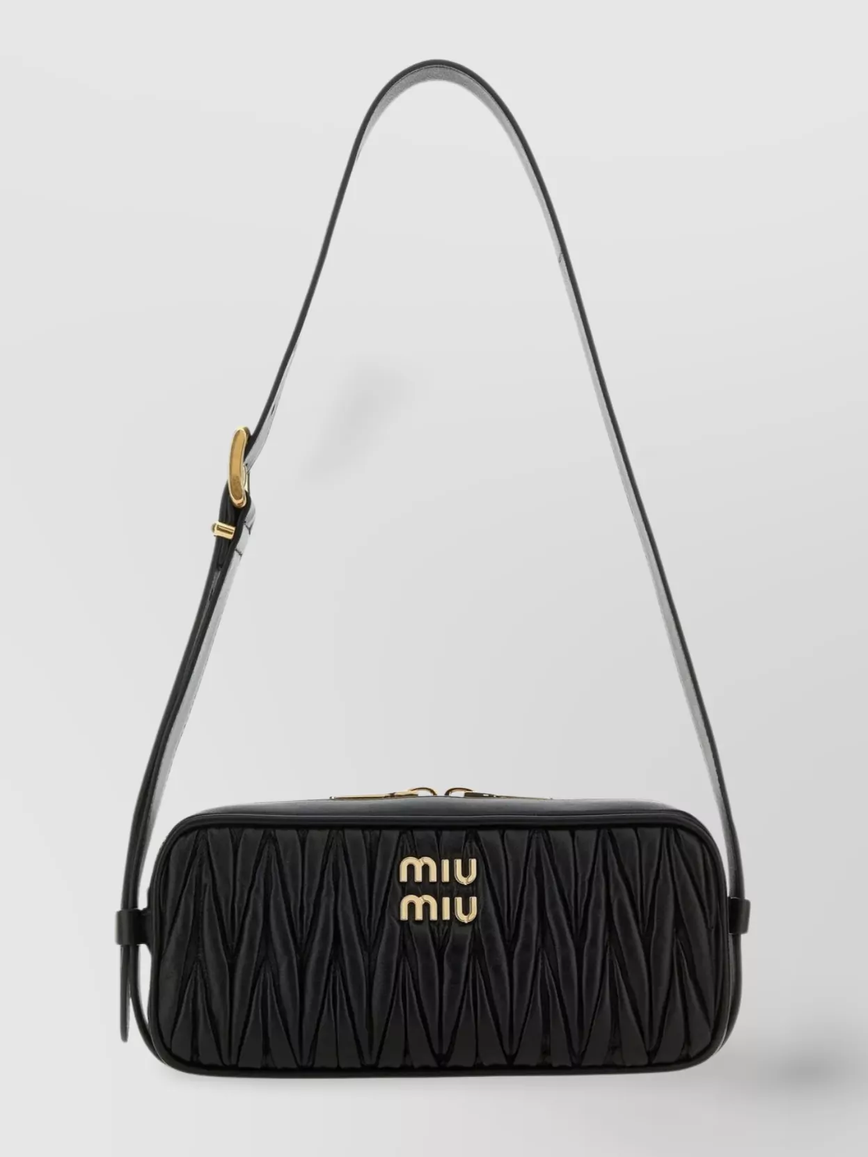 Miu Miu Quilted Leather Shoulder Bag In Black