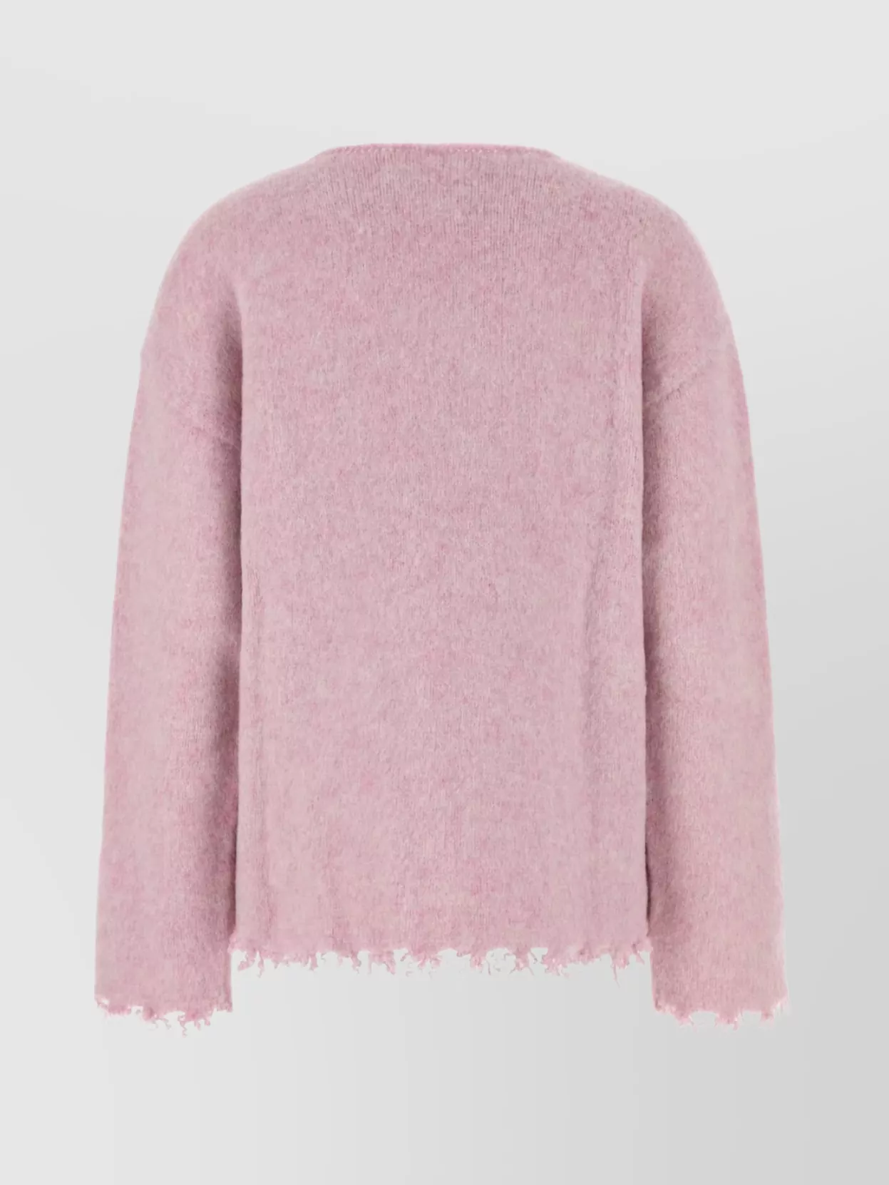 Jil Sander Oversized Sweater Wool Frayed Hem In Pink