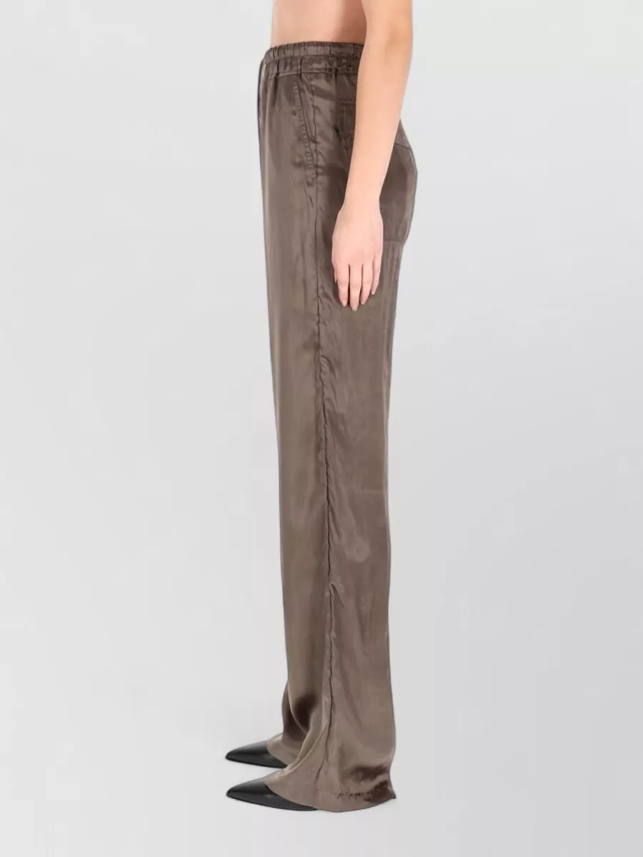 Rick Owens Dietrich Satin Trousers Side And Back Pockets
