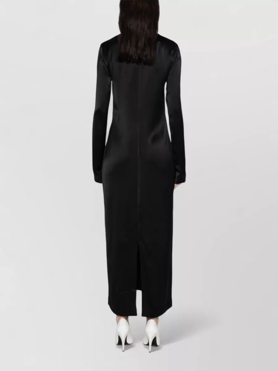 Totême Long Satin Dress Featuring Back Slit