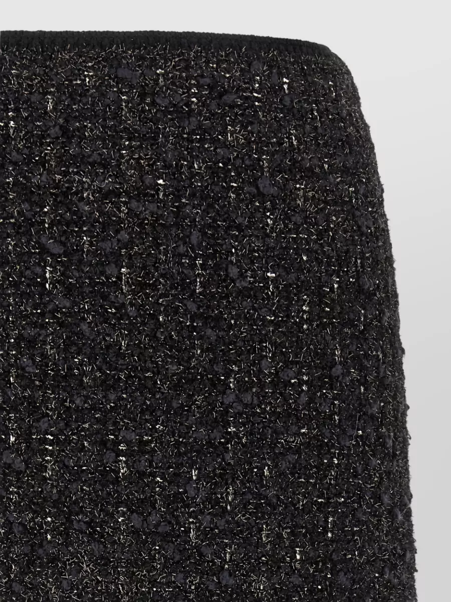 Tory Burch Metallic Tweed Fitted Skirt