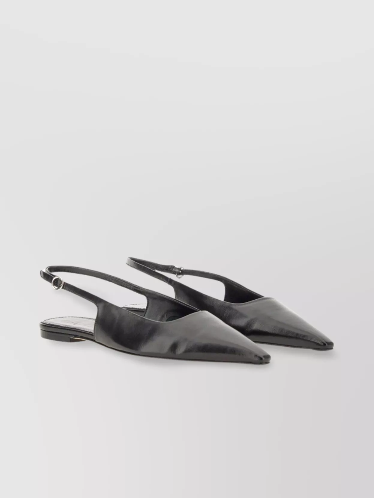 Shop Aeyde Fedora Buckle Flat Leather Pointed Toe
