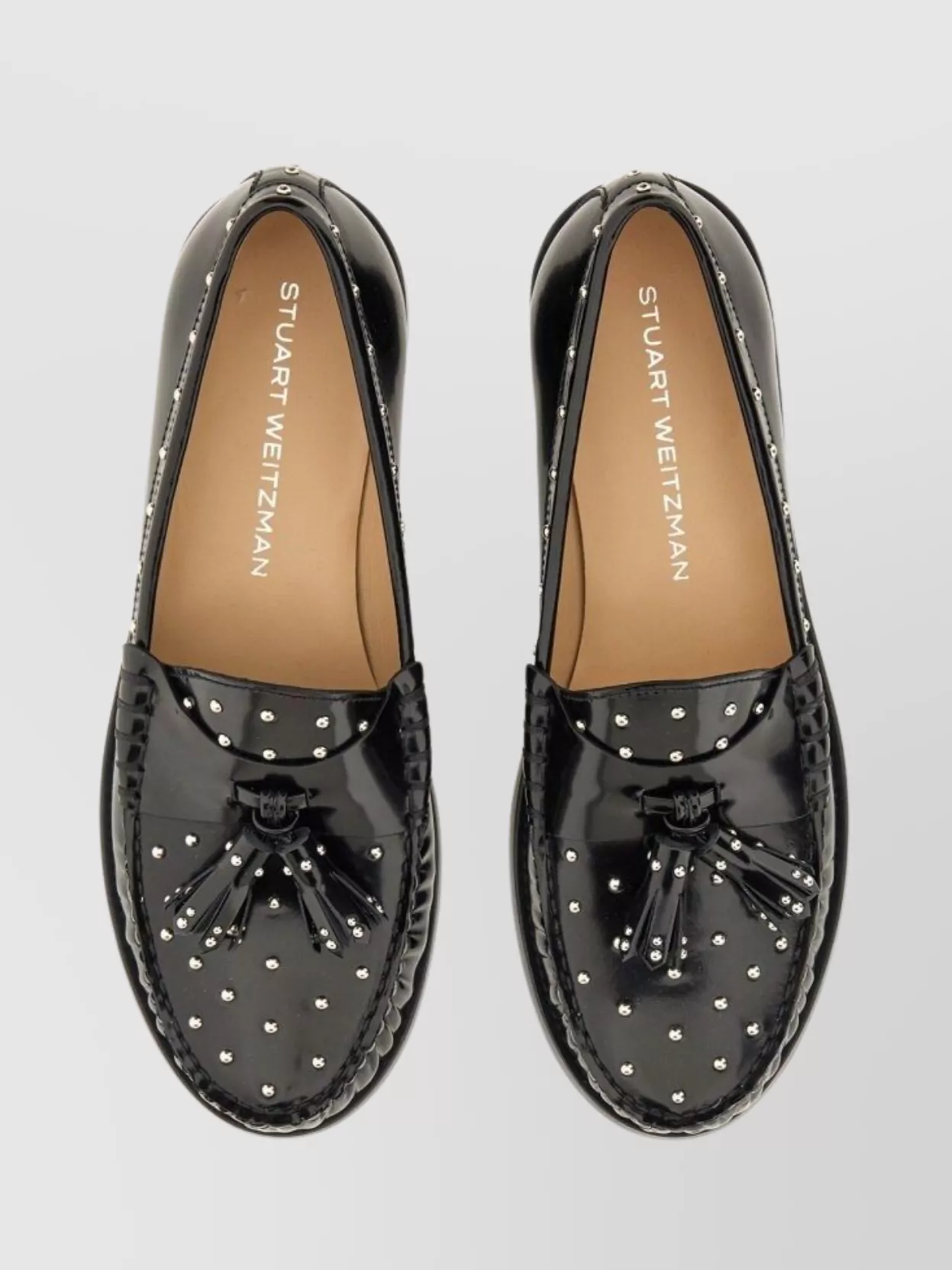 Stuart Weitzman Loafers With Studded Detailing And Tassel Embellishment