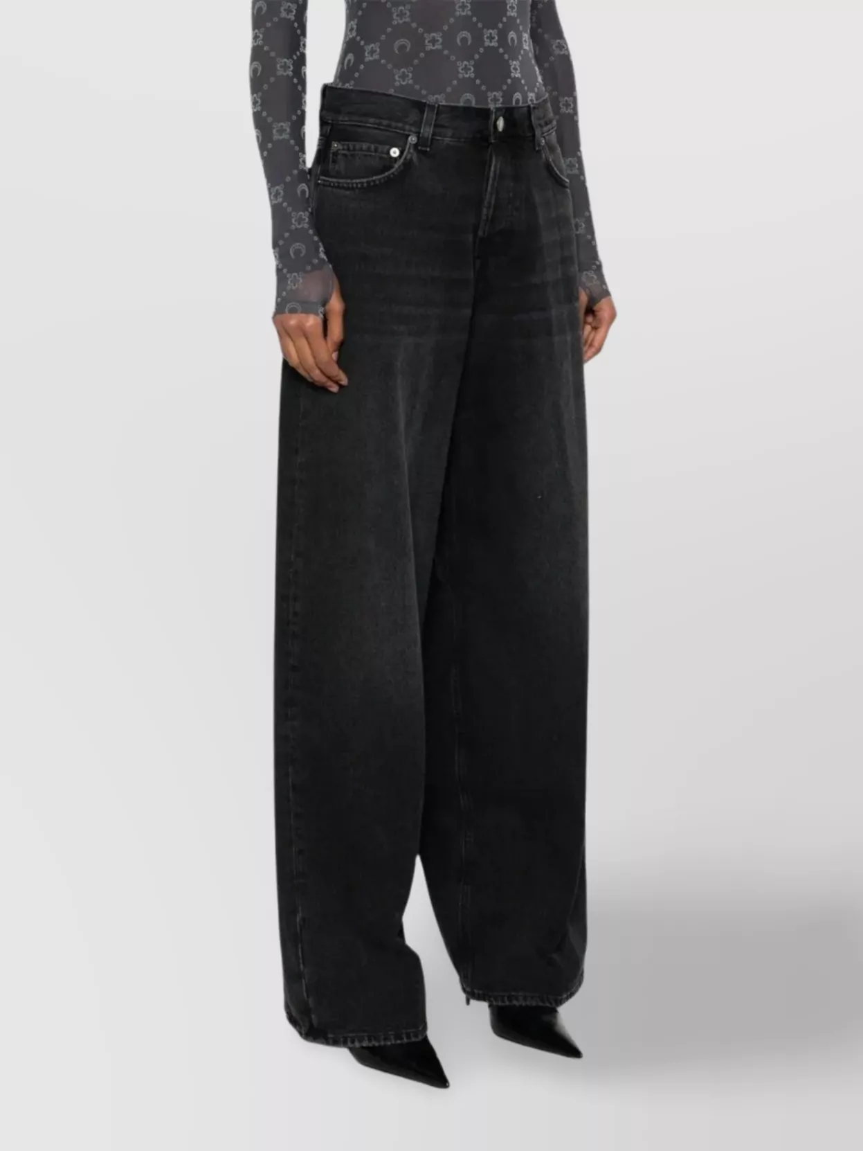 Haikure Trousers Wide-Leg Belt Loops