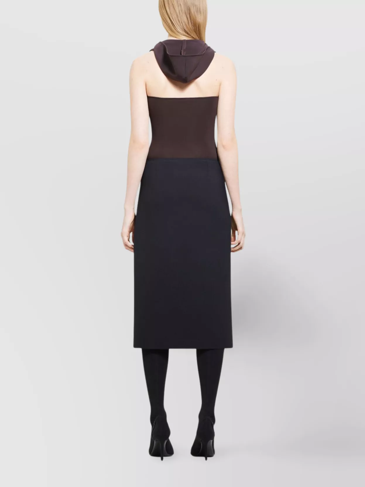 Courrèges Sleeveless Hooded Bodysuit With High Cut Leg
