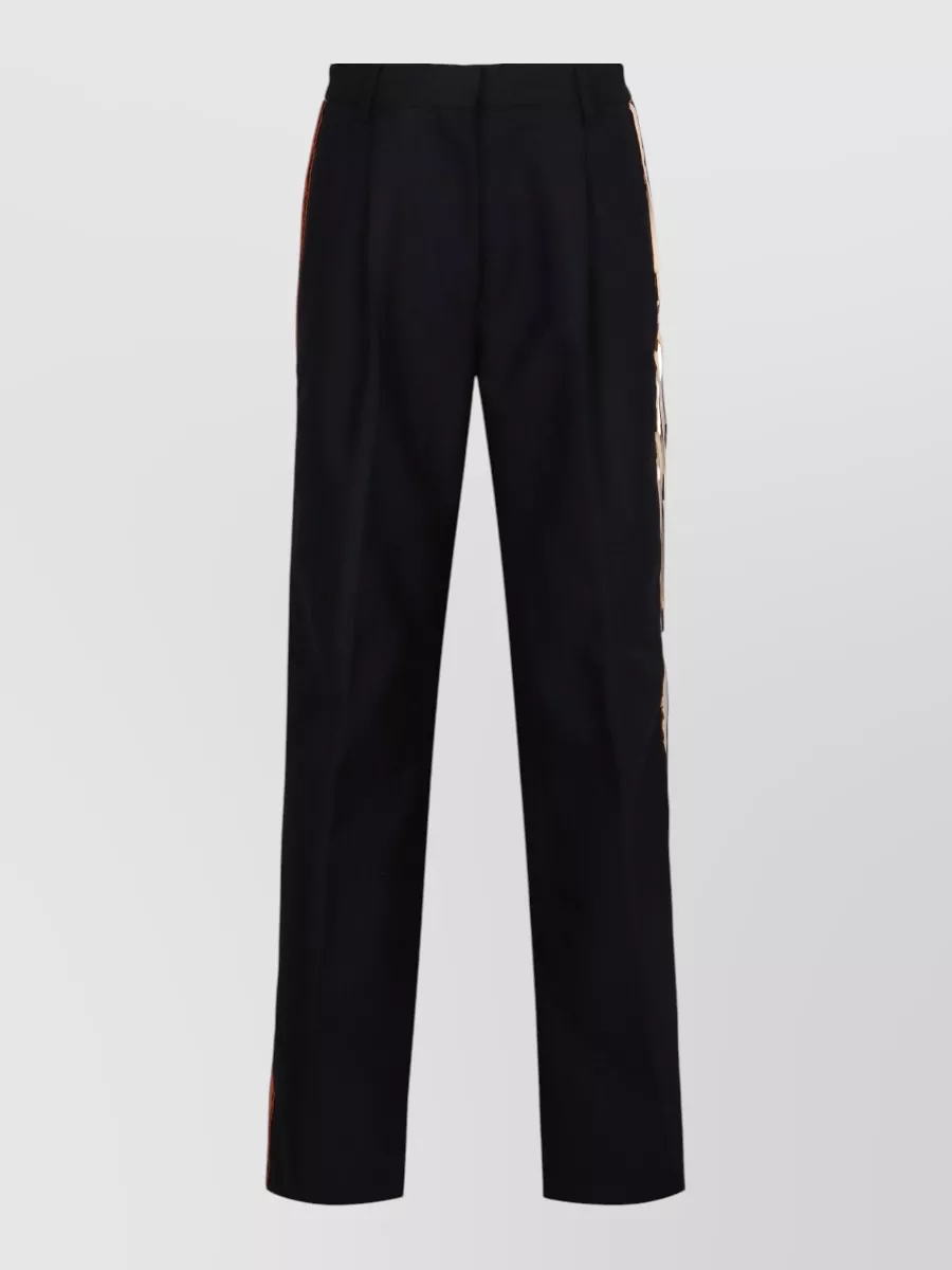 Dries Van Noten wool straight-leg tailored trousers