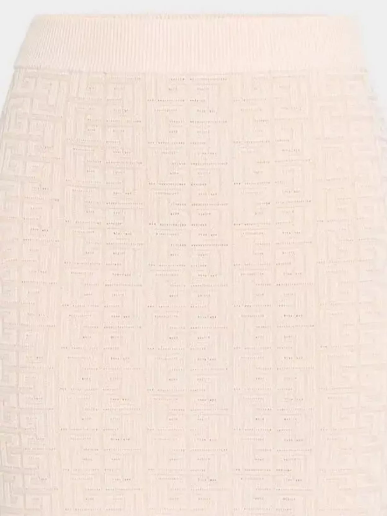 Balmain Ribbed Knit Short Skirt With Textured Pattern In Pink