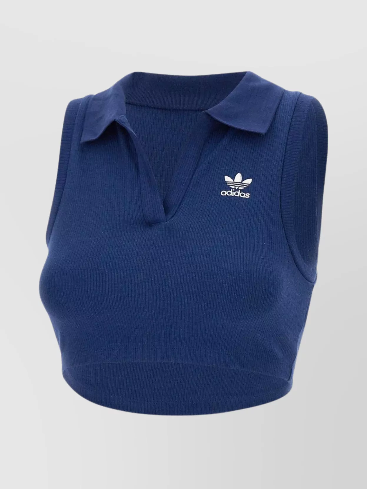 Adidas Originals Cotton And Viscose Top In Blue