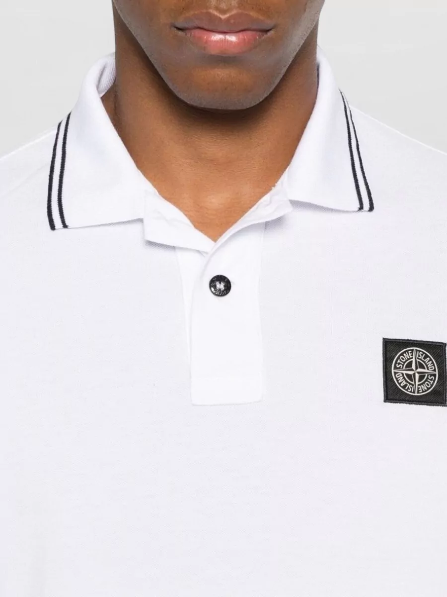 Stone Island Short Sleeve Shirt Stretch Cotton Collar