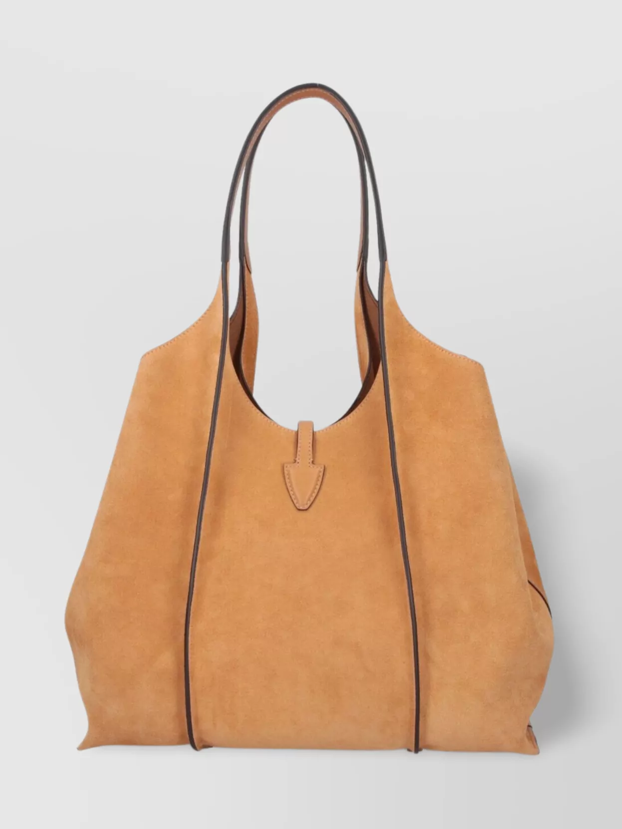 Tod's Suede Top Handle Shoulder Bag Contrast Stitching