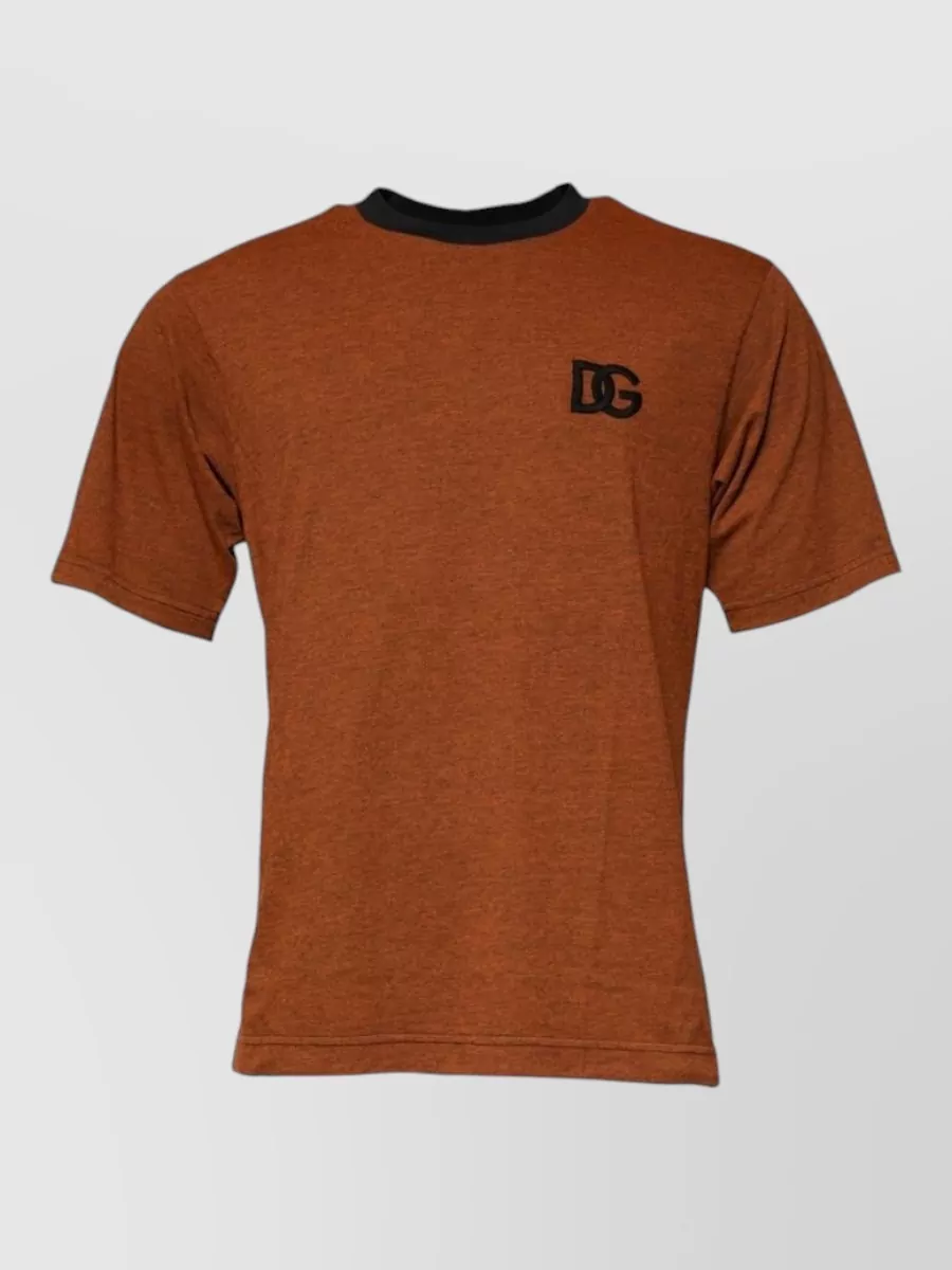 Dolce&Gabbana logo print cotton blend crew neck t-shirt