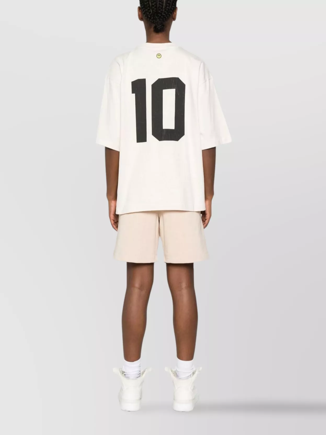 Barrow Crew Neck Number Print Short Sleeve Top