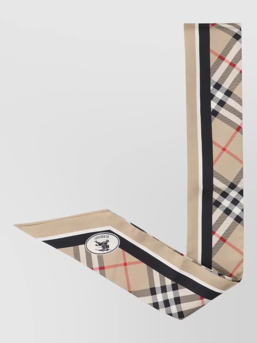 Burberry silk check skinny scarf
