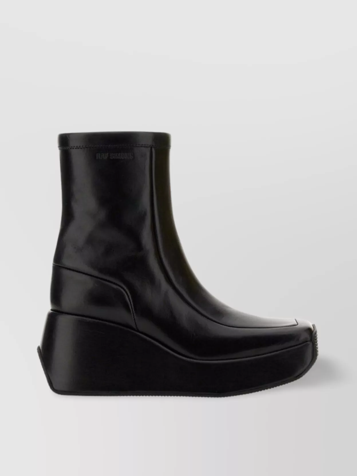 Shop Raf Simons Square Toe Ankle Boot