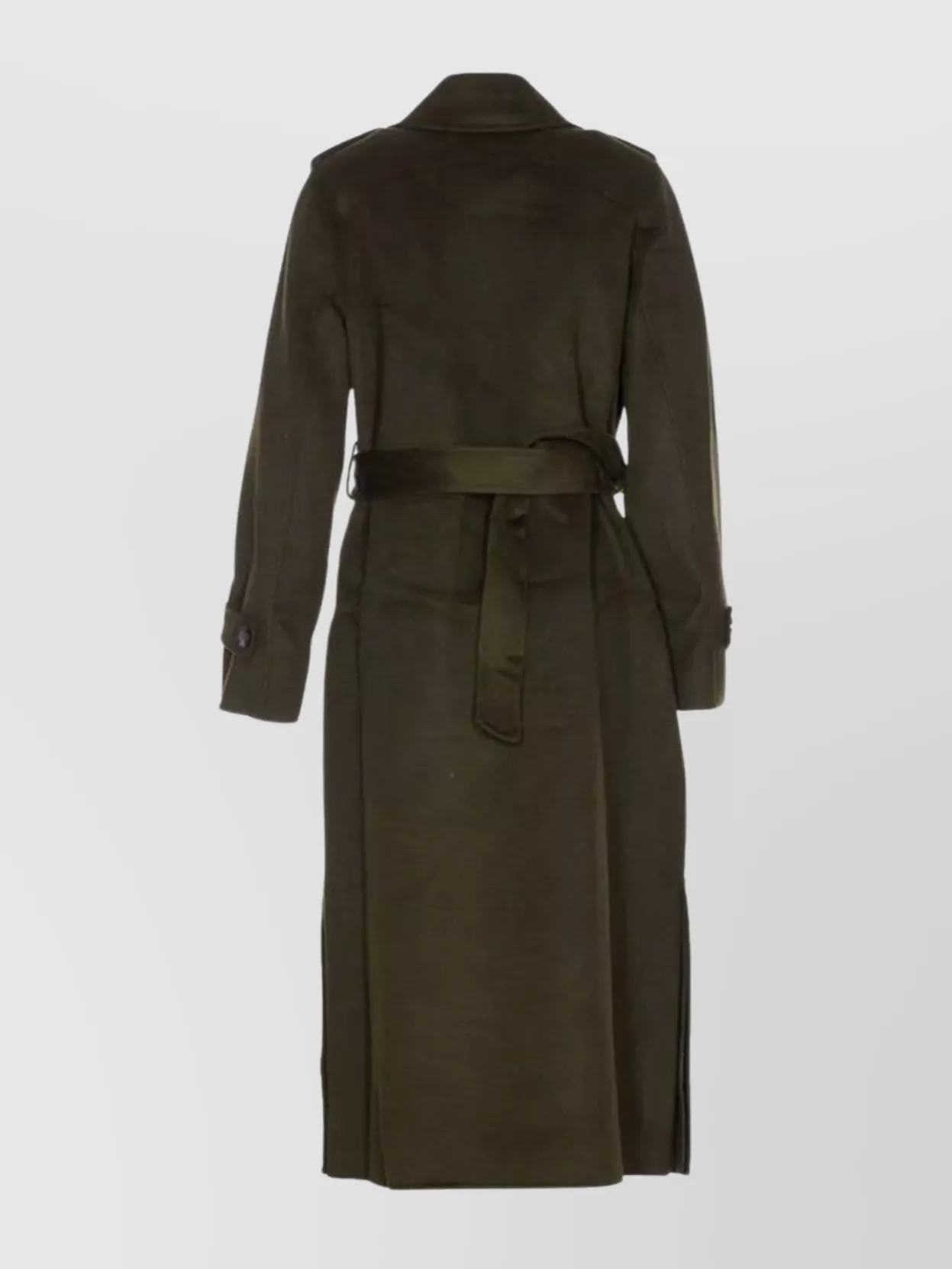Michael Kors Double-Breasted Long Coat Belted At Waist