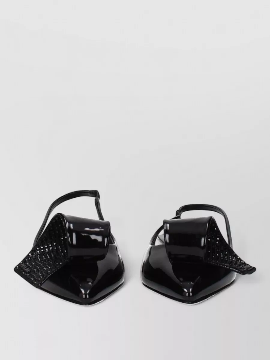 Prada patent leather flat sandals