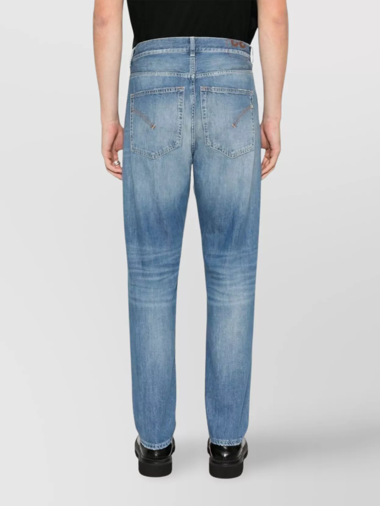 Dondup Paco Faded Denim Trousers With Contrast Stitching