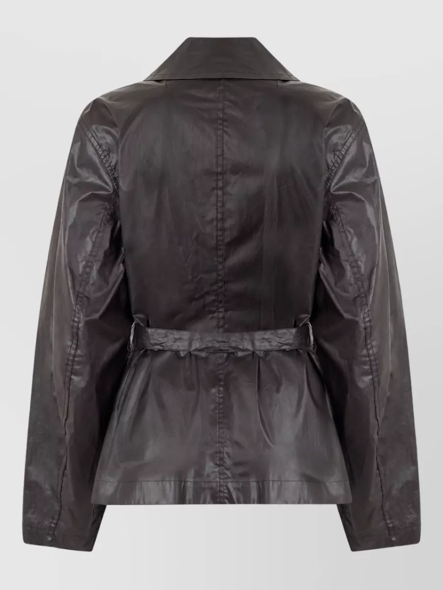 Lemaire Coated Cotton Belted Single-Breasted Coat