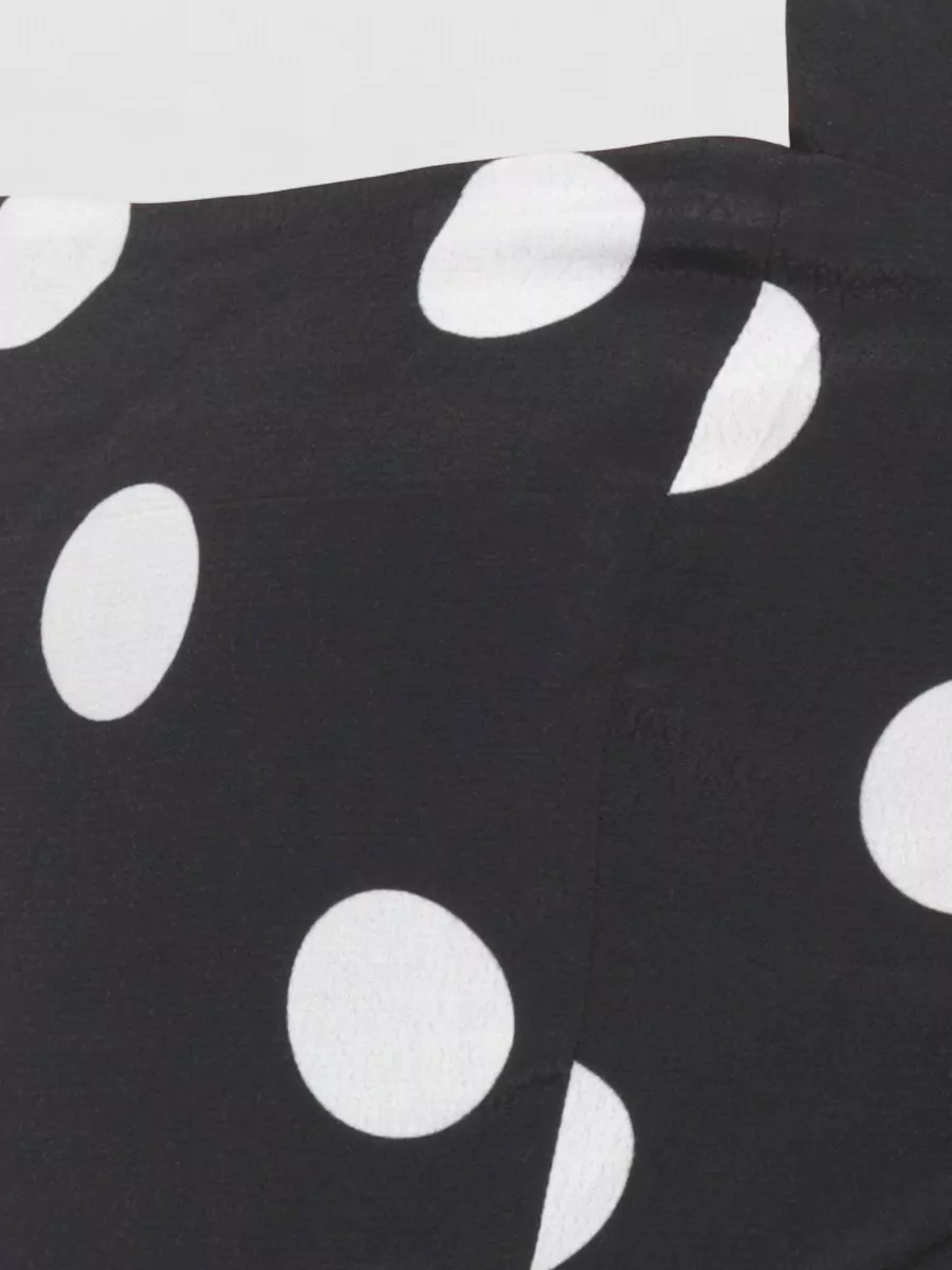 Mar De Margaritas Polka-Dot Sleeveless Straight-Neck Side-Slit Midi Dress