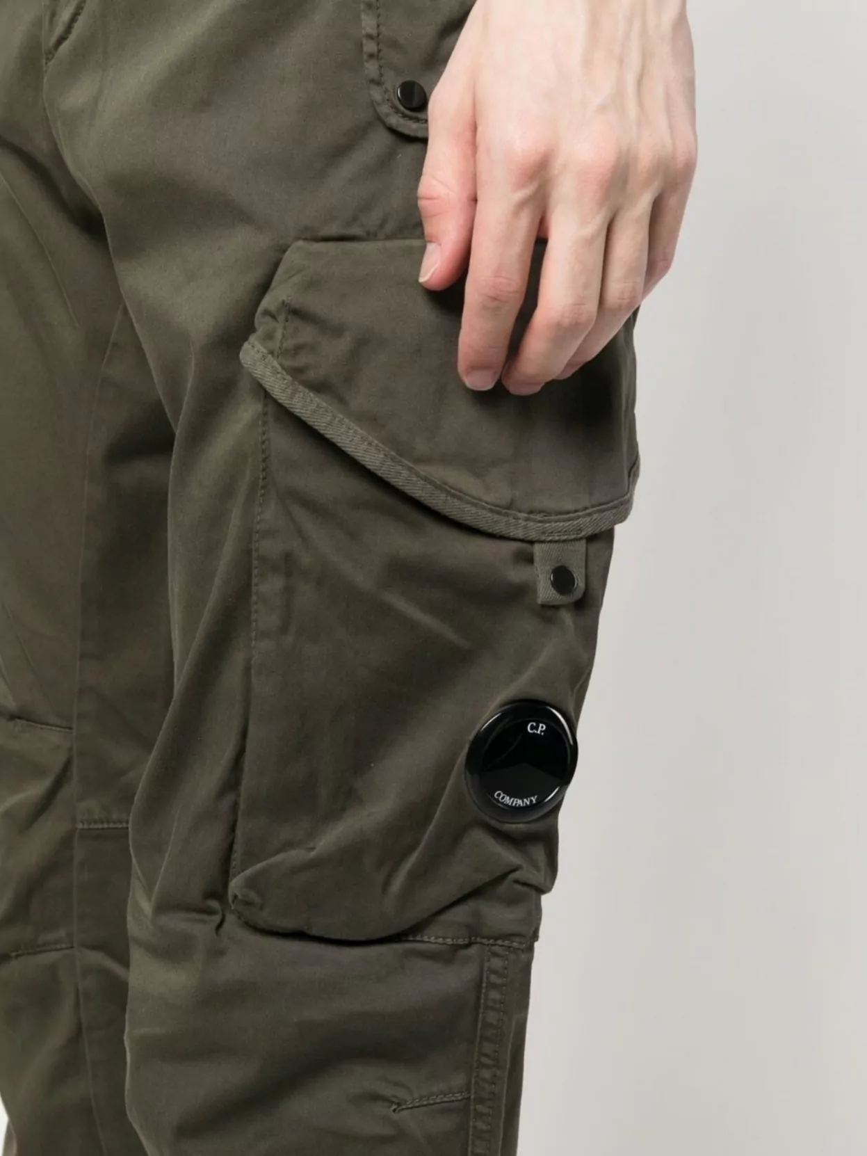 C.p. Company Cargo Stretch-cotton Trousers With Multiple Pockets