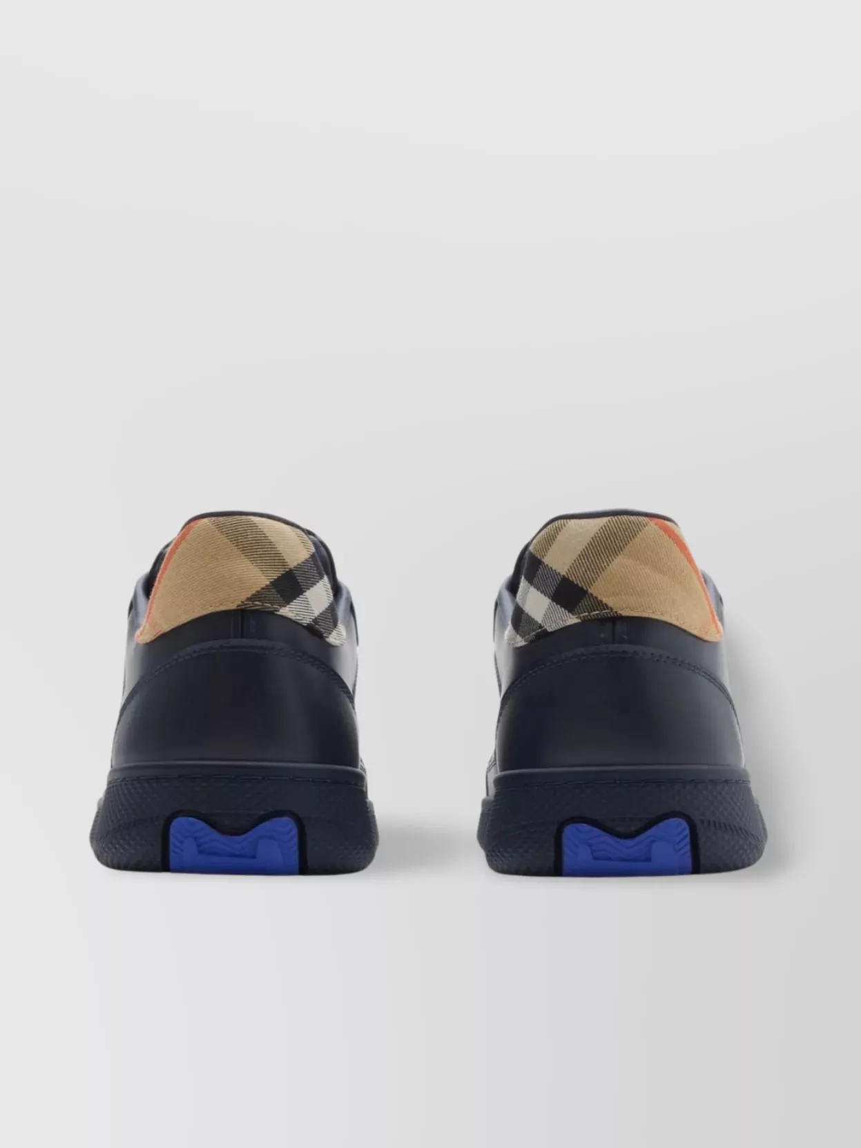 Burberry Check Woven Low-Top Sneakers Sole Lettering